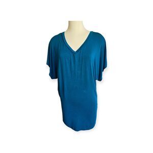 Lock & Love Women’s Size S Greenish Blue V Neck Blouse